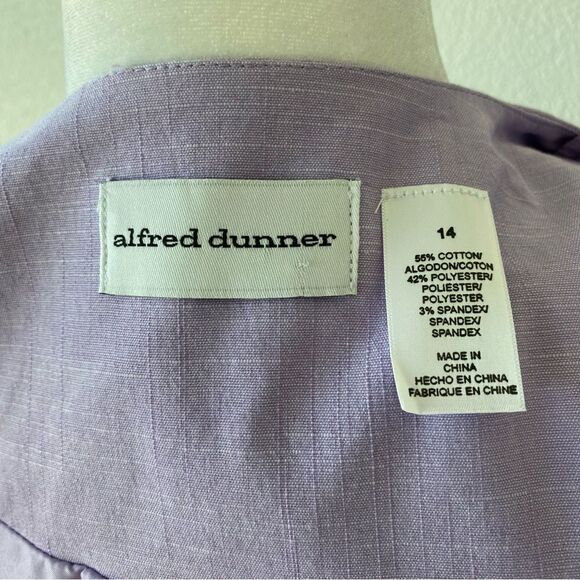 Alfred Dunner Woman’s Open Front Jacket Lilac Beaded SZ 14 - Picture 13 of 15